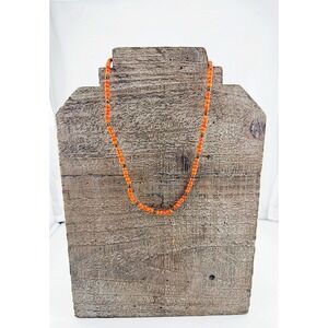 Vintage MCM 1970's Coral Beaded Necklace